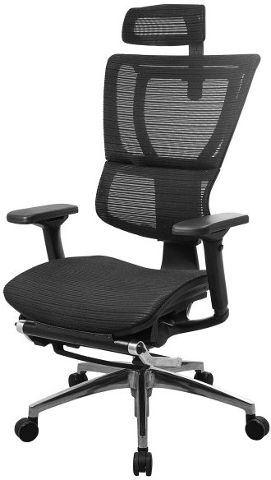 MIRUS Luxury  כיסא מירוס שחור עם משענת  רגליים