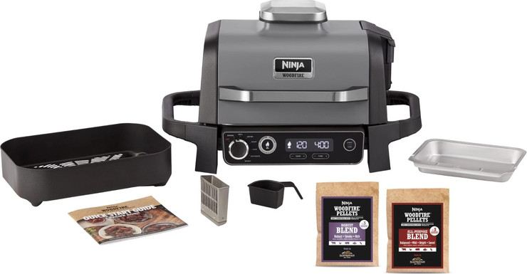גריל מנגל חשמלי ומעשנת Ninja Woodfire OG701