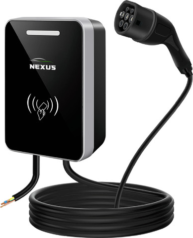 עמדת טעינה חכמה Nexus App 22KW עם כבל 8 מטר מובנה