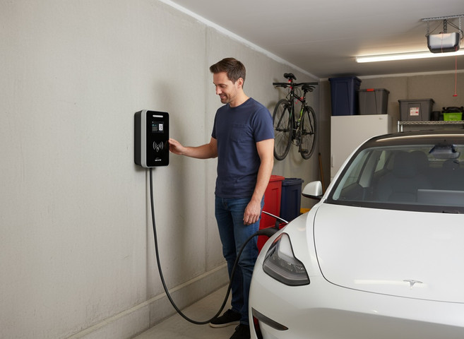 עמדת טעינה חכמה Nexus App 22KW עם כבל 8 מטר מובנה