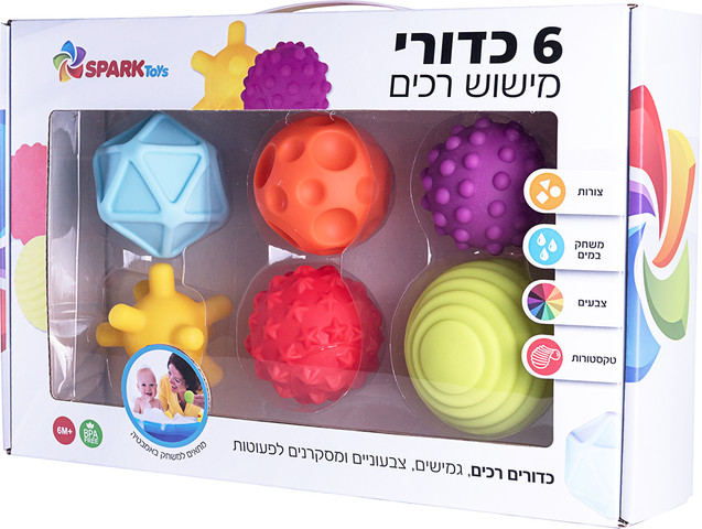 6 כדורי תחושה רכים