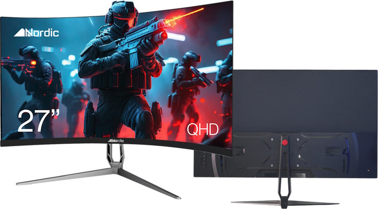 מסך מחשב גיימינג קעור 27" 2K ‏Nordic נורדיק ZT270CQHD