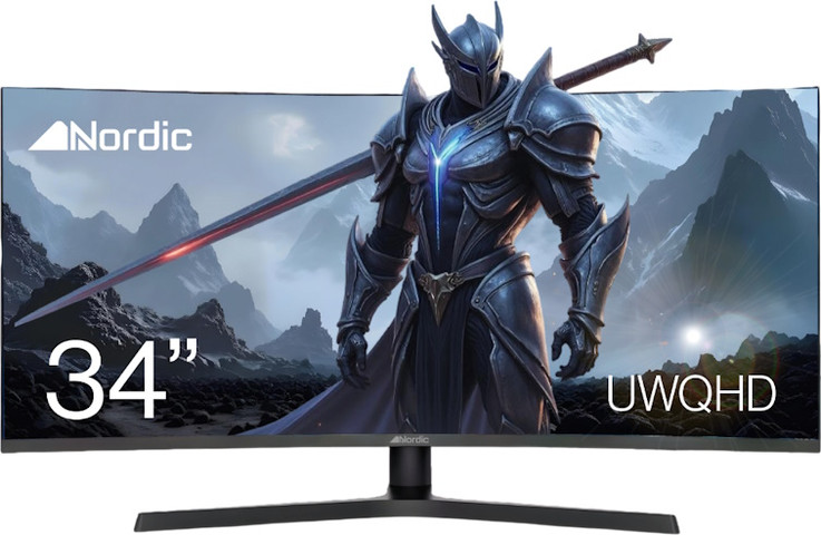 מסך מחשב גיימינג קעור 34" UWQHD ‏Nordic נורדיק ZTW25F