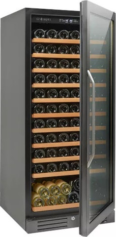 מקרר יין מתקדם עד 121 בקבוקים - מדפי עץ נשלפים Vinopo וינופו NS-110B
