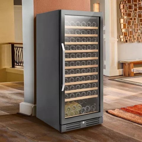 מקרר יין מתקדם עד 121 בקבוקים - מדפי עץ נשלפים Vinopo וינופו NS-110B