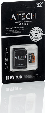 כרטיס זיכרון MicroSD בנפח 32GB – דגם AT-SD32 מבית ATech