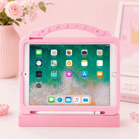 טאבלט לילדים Samsung Galaxy Tab A11 8.7" 64GB - אפור + כיסוי מגן ורוד