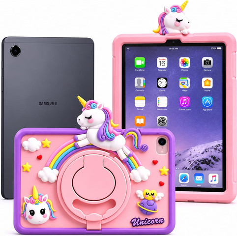 טאבלט לילדים Samsung Galaxy Tab A11 8.7" 64GB עם כיסוי מגן ורוד