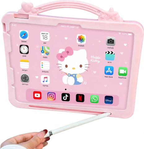 טאבלט לילדים Samsung Galaxy Tab A11 8.7" 64GB עם כיסוי מגן בצבע ורוד