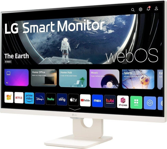 מסך מחשב חכם LG  27" FHD IPS 100Hz webOS לבן