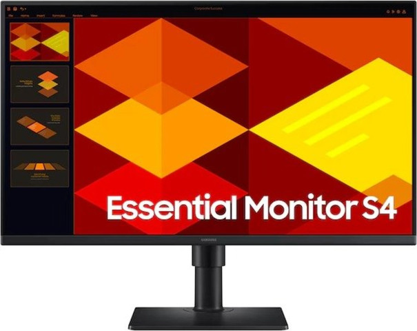 מסך מחשב Samsung Essential S4 24" Full HD IPS 100Hz HDMI DP USB שחור