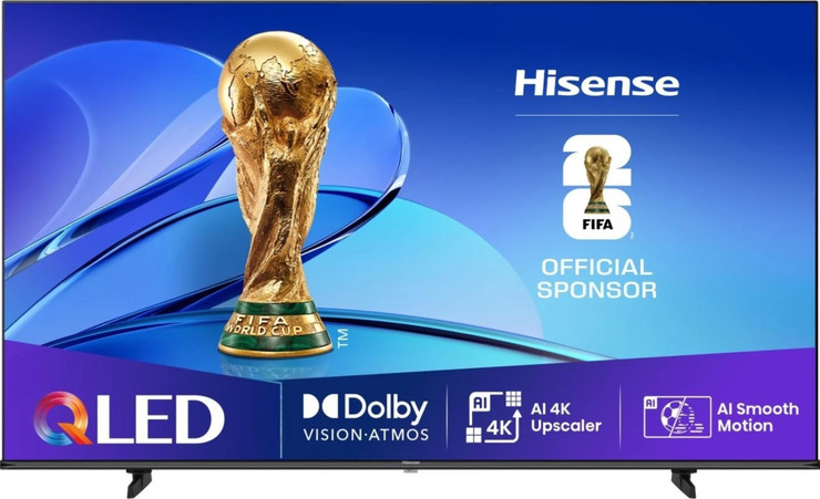 טלוויזיה חכמה Hisense 43" UHD 4K QLED - שחור