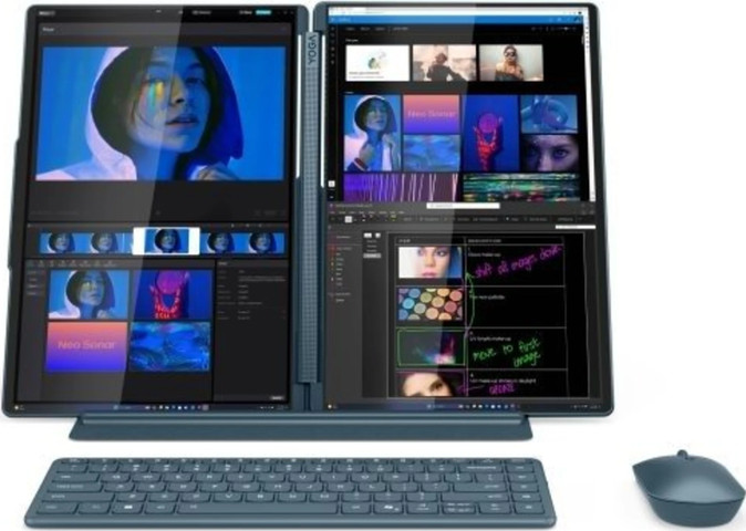מחשב נייד מסך מגע Lenovo Yoga Book 9 14 2x14" OLED 2.8K Core Ultra 9 32GB 1TB Win11Home