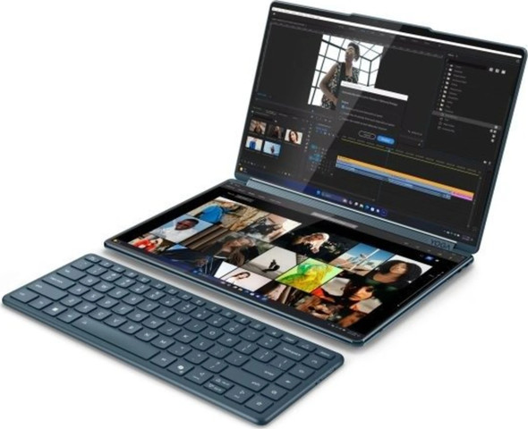 מחשב נייד מסך מגע Lenovo Yoga Book 9 14 2x14" OLED 2.8K Core Ultra 9 32GB 1TB Win11Home