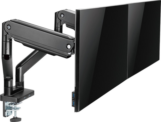 זרוע מתכווננת כולל חיבורי USB לשני מסכים עד 35" EAZO איזו G2 USB