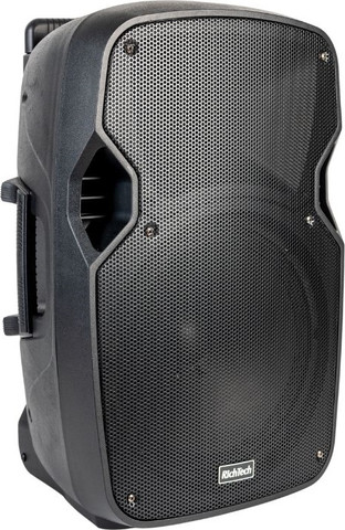 בידורית 15'' ניידת 500W כולל 2 מיקרופונים אלחוטיים RichTech ריצ'טק Studio 15