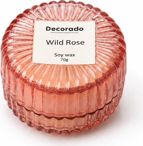 נר סויה מקרון WILD ROSE ורוד