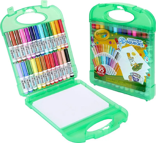 קריולה - מזוודת אומנות ירוקה עם מעל 65 חלקים - Crayola