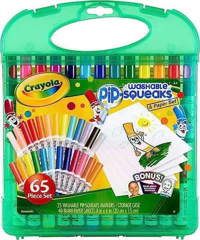 קריולה - מזוודת אומנות ירוקה עם מעל 65 חלקים - Crayola