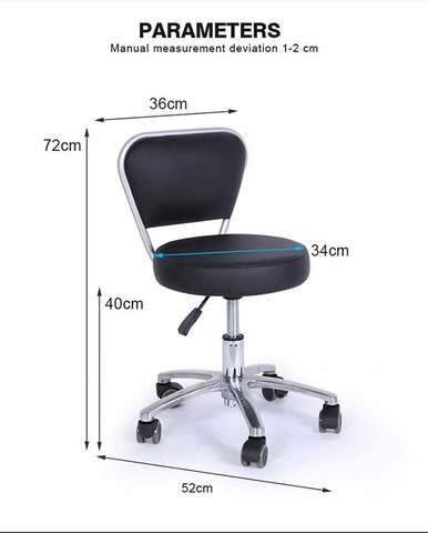 כיסא מטפל עם בוכנה קצרה מיוחד לפדיקור Pedicure Technician Stool with Short Gas Lift Cylinder