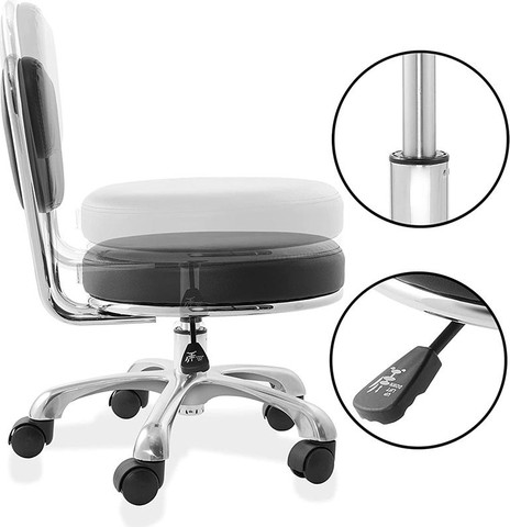 כיסא מטפל עם בוכנה קצרה מיוחד לפדיקור Pedicure Technician Stool with Short Gas Lift Cylinder