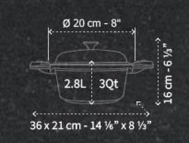 סיר 20 ס"מ 2.8 ליטר + מכסה - B&H