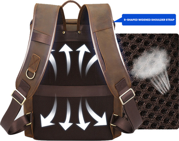 תיק גב Afterburnr Ultra 15L למחשב 16 אינץ' מעור אמיתי מבית כאמל מאונטין