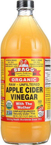 Bragg חומץ תפוחים אורגני לא מסונן עם תמצית האמא אריזת חיסכון
