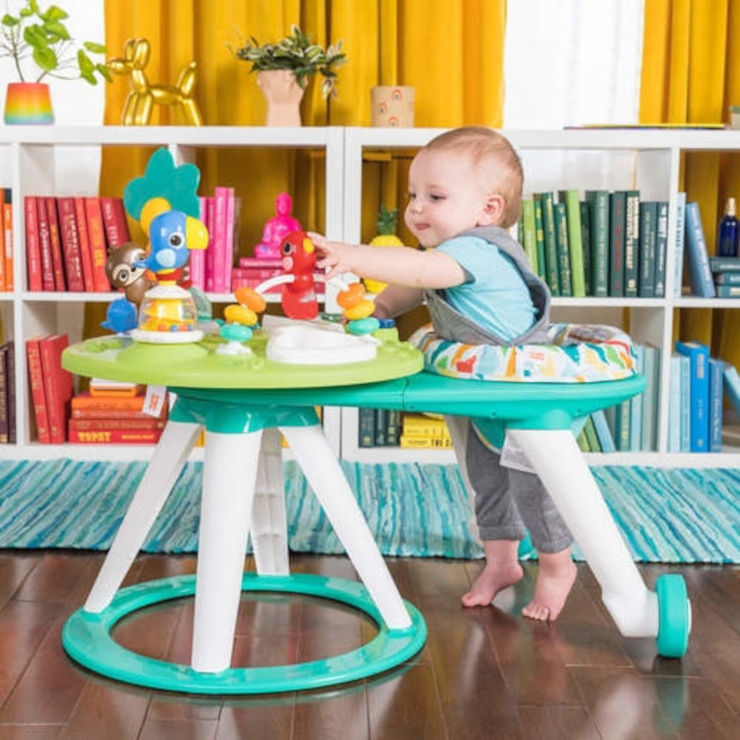 מרכז פעילות אורקולי 2 ב-1 עם כיסא מסתובב 360° ושולחן 10 פעילויות