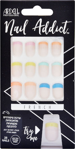 NAIL ADDICT ציפורניים מלאכותיות ריינבו פרנץ