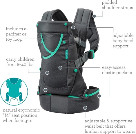 מנשא Carry On Active Multi-Pocket מבית Infantino