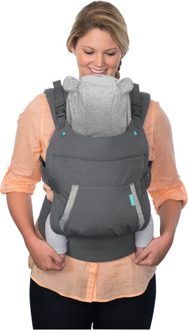 מנשא Cuddle Up Ergonomic Hoodie מבית Infantino  - צבע אפור