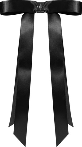 THE BOW - Black -  קליקס סרט פפיון לשיער