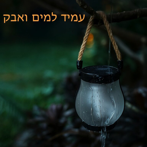 תאורה סולארית לגינה | מנורה סולארית עם אפקט להבה וחיבור USB דגם שני