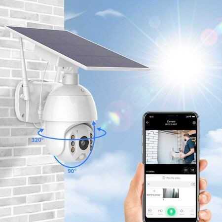 מצלמת אבטחה סולארית איכותית - Wi-Fi PTZ 4MP עם פונקציית Auto Tracking