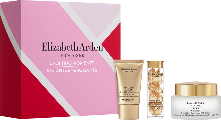 CERAMIDE UPLIFTING MOMENTS מארז המכיל: קרם יום + קפסלות + קרם לילה