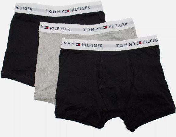 מארז שלישיית בוקסר לגבר TOMMY HILFIGER מבד 100% כותנה רכה ,גזרה-TRUNKS