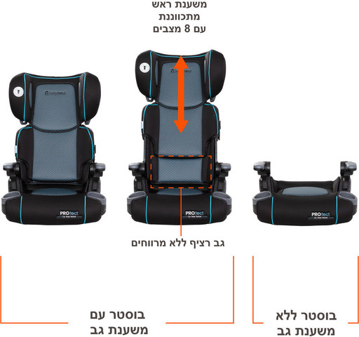בוסטר גב 2 ב 1 מבית Baby Trend® Protect 2-in-1