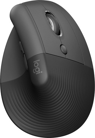 עכבר אלחוטי ארגונומי מתקדם Logitech לוג'יטק Vertical Lift - Graphite