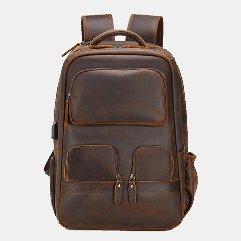 תיק גב The Cowhide™ Pro למחשב 15.6 אינץ' עם יציאת USB