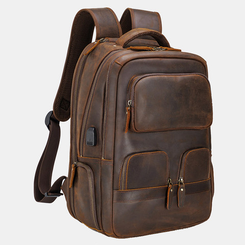 תיק גב The Cowhide™ Pro למחשב 15.6 אינץ' עם יציאת USB