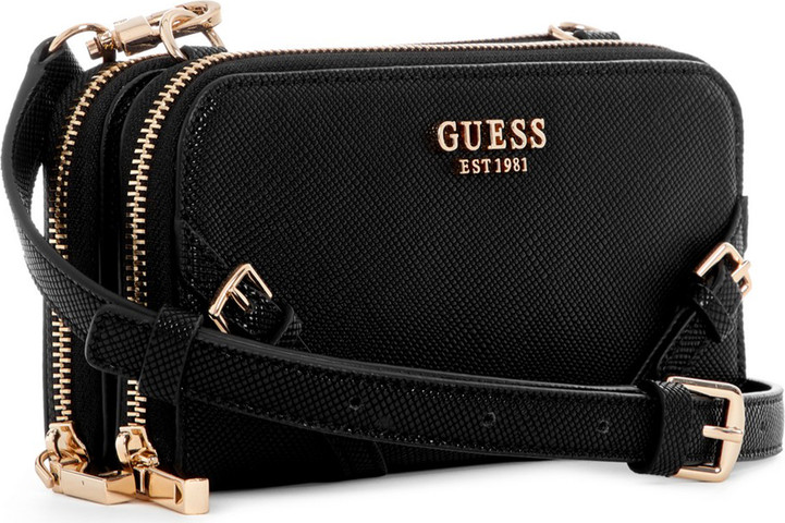 תיק דמוי עור לאישה מבית Guess קולקציית BRAMINA דגם ZG963679-BLA