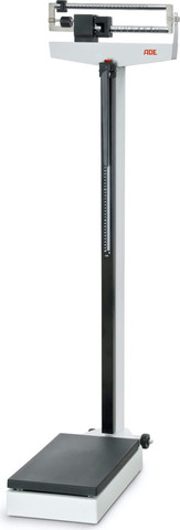 משקל עמוד מכני עם מד גובה. Classic mechanical column scale with integrated height rod