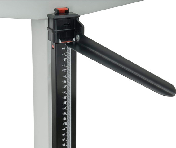 משקל עמוד מכני עם מד גובה. Classic mechanical column scale with integrated height rod