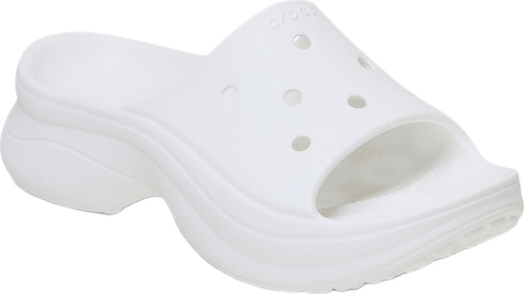 Crocs Bae Slide - כפכפי סלייד פלטפורמה קרוקס לנשים בצבע לבן