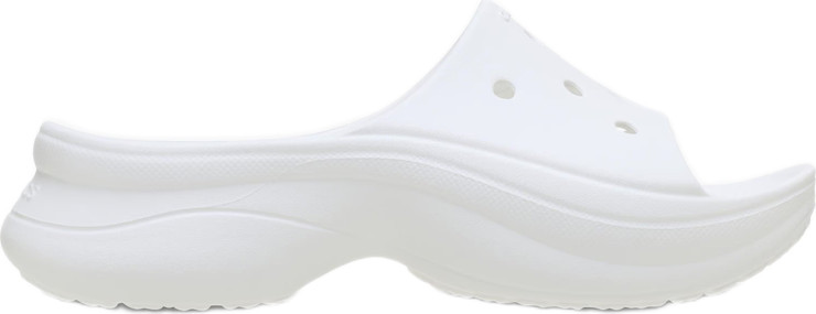 Crocs Bae Slide - כפכפי סלייד פלטפורמה קרוקס לנשים בצבע לבן