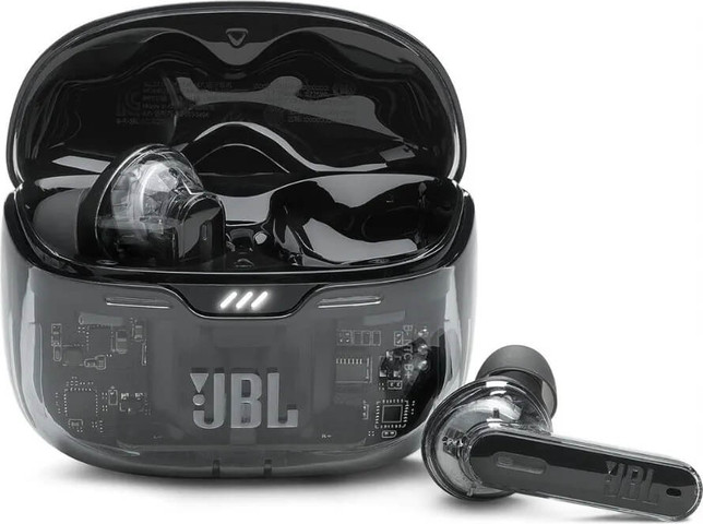 אוזניות TWS אלחוטיות JBL ג'יי בי אל Tune Beam שחור שקוף