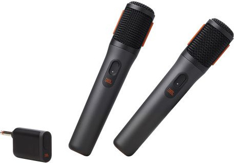 זוג מיקרופונים אלחוטיים ומקלט שידור JBL ג'יי בי אל Partybox Wireless Mic