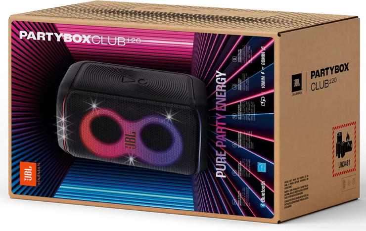 רמקול בידורית נייד JBL ג'יי בי אל PartyBox Club 120 - לבן