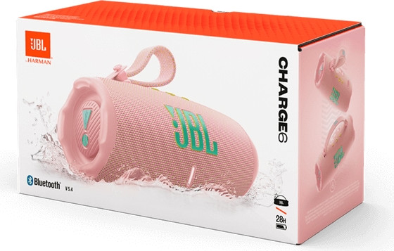 רמקול אלחוטי נייד JBL ג'יי בי אל Charge 6 - ורוד